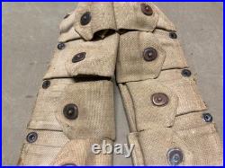 Original Wwii Us Army M1 Garand Rifle 10 Pocket Ammo Belt-od#3