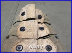 Original Wwii Us Army M1 Garand Rifle 10 Pocket Ammo Belt-od#3