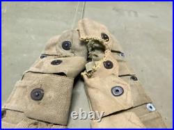 Original Wwii Us Army M1 Garand Rifle 10 Pocket Ammo Belt-od#3