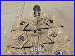 Original Wwii Us Army M1 Garand Rifle 10 Pocket Ammo Belt-od#3
