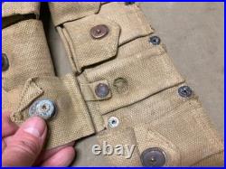 Original Wwii Us Army M1 Garand Rifle 10 Pocket Ammo Belt-od#3