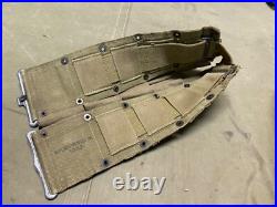 Original Wwii Us Army M1 Garand Rifle 10 Pocket Ammo Belt-od#3