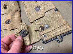 Original Wwii Us Army M1 Garand Rifle 10 Pocket Ammo Belt-od#3