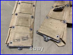 Original Wwii Us Army M1 Garand Rifle 10 Pocket Ammo Belt-od#3