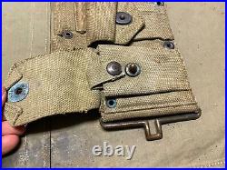 Original Wwii Us Army M1 Garand Rifle 10 Pocket Ammo Belt-od#3