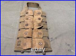 Original Wwii Us Army M1 Garand Rifle 10 Pocket Ammo Belt-od#3, 1942 Hinson Mfg