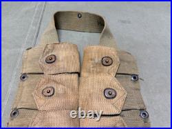Original Wwii Us Army M1 Garand Rifle 10 Pocket Ammo Belt-od#3, 1942 Hinson Mfg