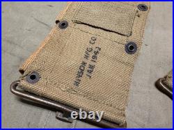 Original Wwii Us Army M1 Garand Rifle 10 Pocket Ammo Belt-od#3, 1942 Hinson Mfg