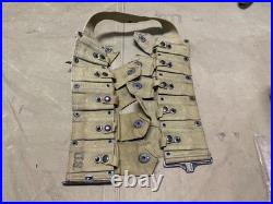 Original Wwii Us Army M1 Garand Rifle 10 Pocket Ammo Belt-od#3, 1943