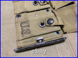 Original Wwii Us Army M1 Garand Rifle 10 Pocket Ammo Belt-od#3, 1943