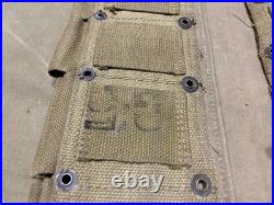 Original Wwii Us Army M1 Garand Rifle 10 Pocket Ammo Belt-od#3, 1943