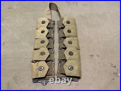Original Wwii Us Army M1 Garand Rifle 10 Pocket Ammo Belt-transitional