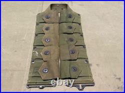 Original Wwii Us Army M1 Garand Rifle 10 Pocket Ammo Belt-transitional
