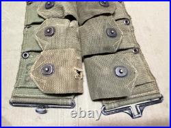 Original Wwii Us Army M1 Garand Rifle 10 Pocket Ammo Belt-transitional