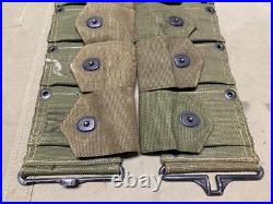 Original Wwii Us Army M1 Garand Rifle 10 Pocket Ammo Belt-transitional