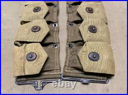 Original Wwii Us Army M1 Garand Rifle 10 Pocket Ammo Belt-transitional