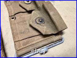 Original Wwii Us Army M1 Garand Rifle 10 Pocket Ammo Belt-transitional