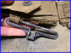 Original Wwii Us Army M1 Garand Rifle 10 Pocket Ammo Belt-transitional