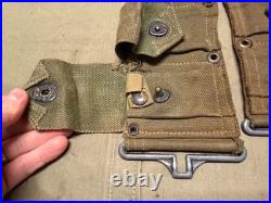 Original Wwii Us Army M1 Garand Rifle 10 Pocket Ammo Belt-transitional