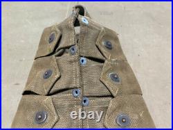 Original Wwii Us Army M1 Garand Rifle 10 Pocket Ammo Belt-transitional