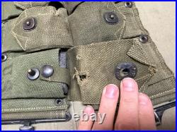 Original Wwii Us Army M1 Garand Rifle 10 Pocket Ammo Belt-transitional