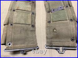 Original Wwii Us Army M1 Garand Rifle 10 Pocket Ammo Belt-transitional
