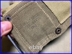 Original Wwii Us Army M1 Garand Rifle 10 Pocket Ammo Belt-transitional