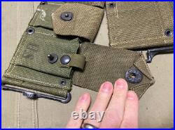 Original Wwii Us Army M1 Garand Rifle 10 Pocket Ammo Belt-transitional