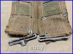 Original Wwii Us Army M1 Garand Rifle 10 Pocket Ammo Belt-transitional
