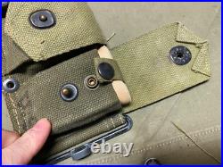 Original Wwii Us Army M1 Garand Rifle 10 Pocket Ammo Belt-transitional