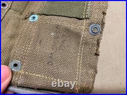 Original Wwii Us Army M1 Garand Rifle 10 Pocket Ammo Belt-transitional