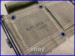 Original Wwii Us Army M1 Garand Rifle 10 Pocket Ammo Belt-transitional, 1943