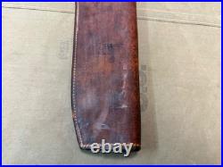 Original Wwii Us Army M1 Garand Rifle Leather Carry Scabbard & Carry Straps-1942