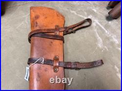 Original Wwii Us Army M1 Garand Rifle Leather Carry Scabbard & Carry Straps-1942