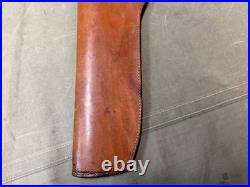 Original Wwii Us Army M1 Garand Rifle Leather Carry Scabbard & Carry Straps-1942