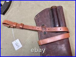 Original Wwii Us Army M1 Garand Rifle Leather Carry Scabbard & Carry Straps-1942