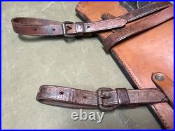 Original Wwii Us Army M1 Garand Rifle Leather Carry Scabbard & Carry Straps-1942