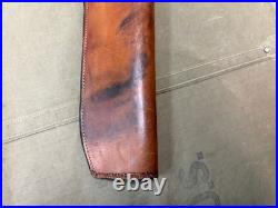 Original Wwii Us Army M1 Garand Rifle Leather Carry Scabbard & Carry Straps-1942