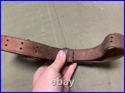 Original Wwii Us Army M1 Garand Rifle M1907 Leather Carry Sling-boyt