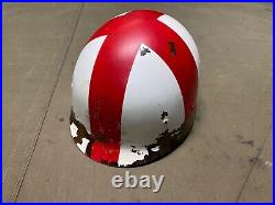 Original Wwii Us Army M1 Helmet Medic Custom Paintedliner-mine Saftey Appliances