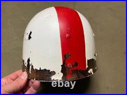 Original Wwii Us Army M1 Helmet Medic Custom Paintedliner-mine Saftey Appliances