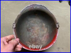 Original Wwii Us Army M1 Helmet Shell, Front Seam