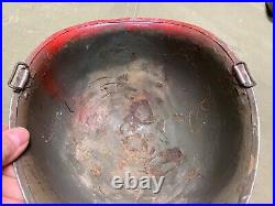 Original Wwii Us Army M1 Helmet Shell, Front Seam