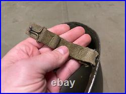 Original Wwii Us Army M1 Helmet Shell, Front Seam, Fixed Bail Original Paint