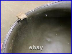 Original Wwii Us Army M1 Helmet Shell, Front Seam, Fixed Bail Original Paint