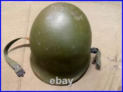 Original Wwii Us Army M1 Helmet Shell, Front Seam, Original Paint