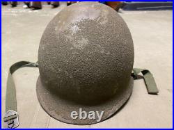Original Wwii Us Army M1 Helmet Shell, Front Seam, Original Paint
