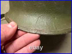 Original Wwii Us Army M1 Helmet Shell, Front Seam, Original Paint