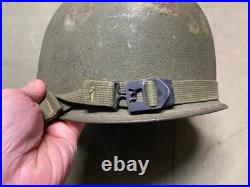 Original Wwii Us Army M1 Helmet Shell, Front Seam, Original Paint