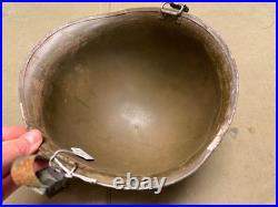 Original Wwii Us Army M1 Helmet Shell, Front Seam, Original Paint